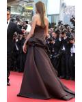 Angelina Jolie Cannes A-line Strapless Split Floor-length Prom Dress