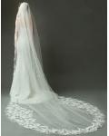Sparkle Beaded Lace Long Train Wedding Veil Wedding Accessory 