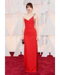 Anne Hathaway Red Carpet One Shoulder Sleeveless Crystal Chiffon Split Prom Dress