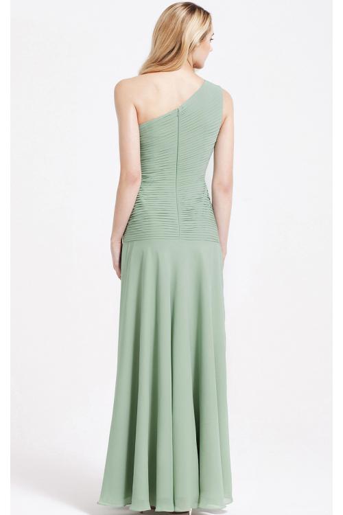 Zipper A-line Sleeveless Floor-length One Shoulder Bridesmaid Dresses