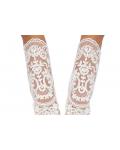 Semi Long Quality Fingerless Lace Embroidered Wedding Gloves For Bride 8BL