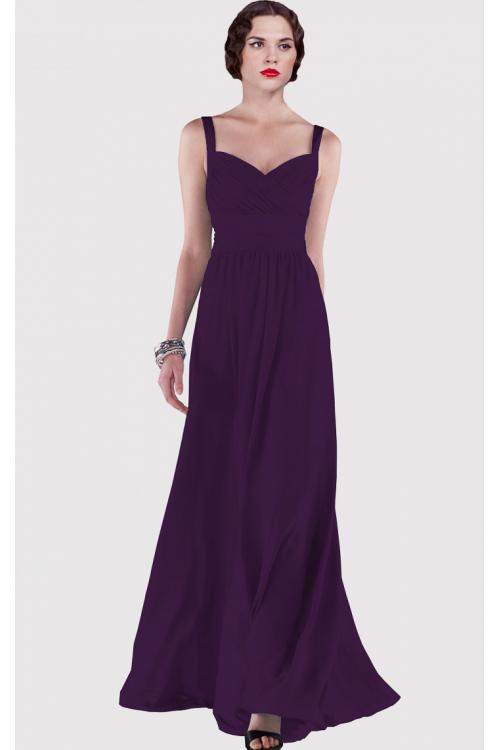 A-line Sleeveless Floor-length Sweetheart Chiffon Bridesmaid Dresses