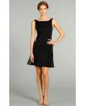Short Chiffon Zipper Sheath Natural Bridesmaid Dresses