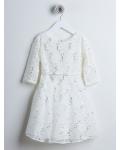 Knee-length Half sleeves Sequins Lace Flowergirl Dresses
