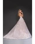 Elegant Cheap A-line Spaghetti Straps Sweetheart Sleeveless Lace Appliques Court Train Long Tulle Wedding Dresses