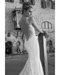 Sexy Meramid Lace Straps Long White Jersey Wedding Dress 