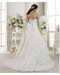 Simple A-line Sweetheart Beading&Sequins Lace Sweep/Brush Train Organza Wedding Dresses 