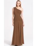 Zipper A-line Sleeveless Floor-length One Shoulder Bridesmaid Dresses