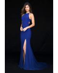 Chic Modern High Slit Long Jersey Prom Dress