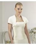 Simple Short Sleeve Satin Wedding Jackets 