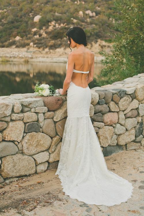 Low Back Strapless Lace Trimmed overlay Tulle Mermaid Wedding Dress 