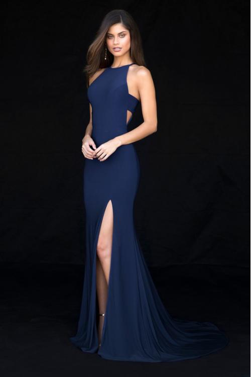 Chic Modern High Slit Long Jersey Prom Dress