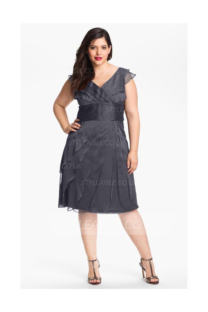 Empire Knee-length A-line Zipper Sleeveless Bridesmaid Dresses