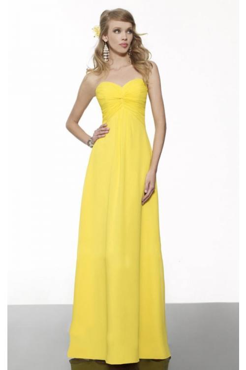 Zipper A-line Chiffon Empire Floor-length Bridesmaid Dresses