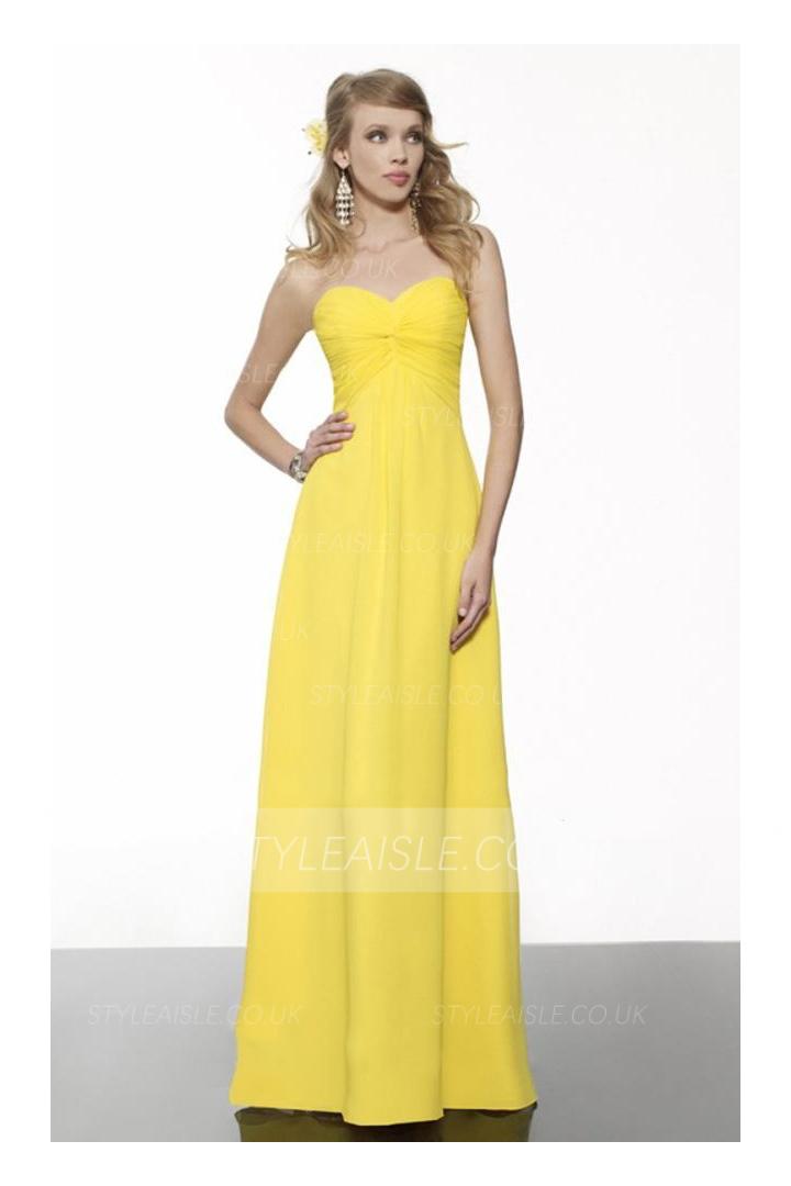 Zipper A-line Chiffon Empire Floor-length Bridesmaid Dresses