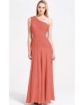 Zipper A-line Sleeveless Floor-length One Shoulder Bridesmaid Dresses