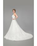  A-line Strapless Sequins Sweep/Brush Train Wedding Dresses