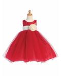 Sleeveless Tulle Baby Dresses with Flower and Bowknot