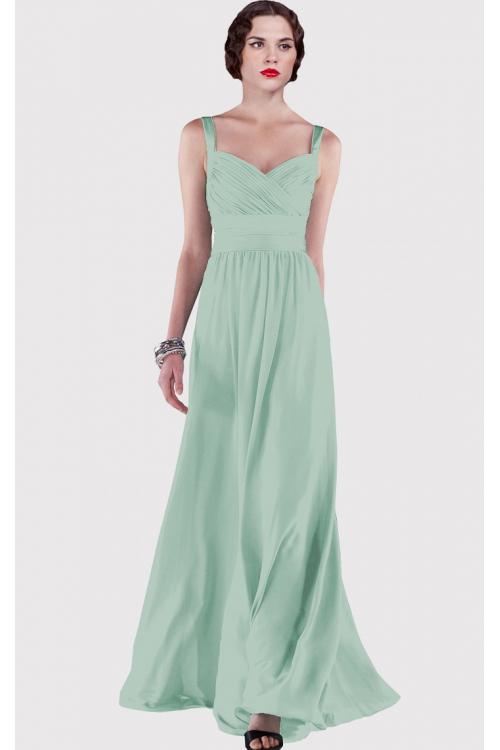 A-line Sleeveless Floor-length Sweetheart Chiffon Bridesmaid Dresses