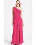 Zipper A-line Sleeveless Floor-length One Shoulder Bridesmaid Dresses