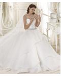 Simple A-line Sweetheart Beading Chapel Train Organza Wedding Dresses