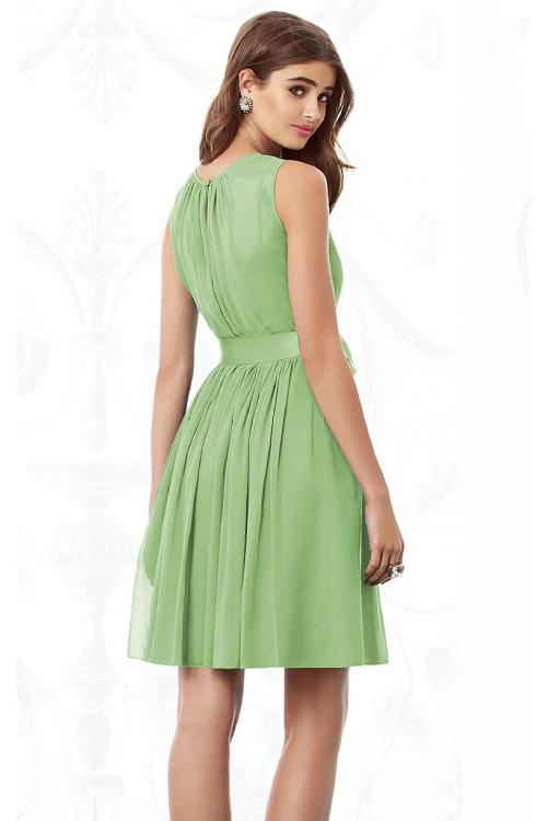 Sleeveless Jewel Knee-length None Chiffon Bridesmaid Dresses