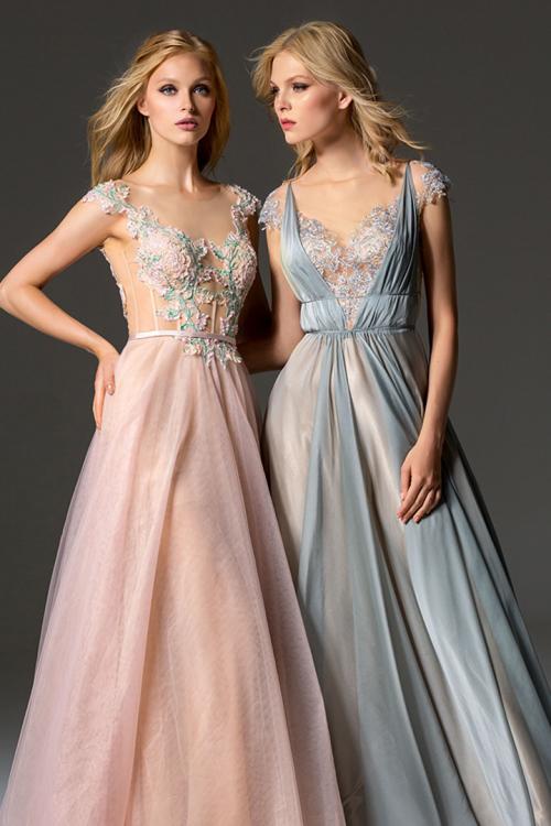  A-line Bateau Neckline Cap Sleeves Buttons Lace Floor-length Long Chiffon Prom Dresses