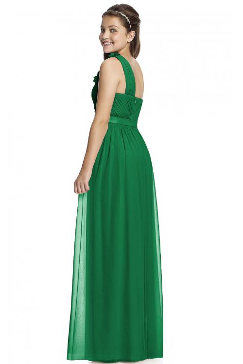 One Shoulder A-line Natural Chiffon Zipper Bridesmaid Dresses