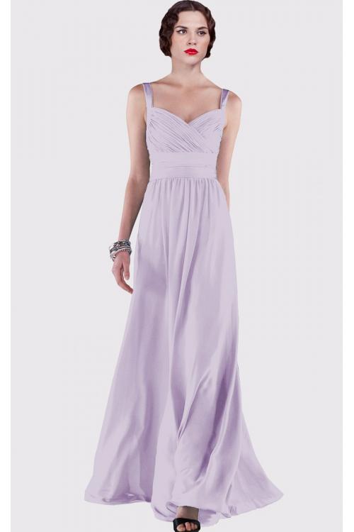 A-line Sleeveless Floor-length Sweetheart Chiffon Bridesmaid Dresses