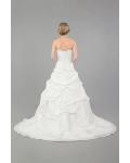 Classical Ball Gown Lace Taffeta Wedding Dress with Flowers 