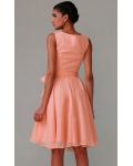 Knee-length V-neck Natural Chiffon A-line Bridesmaid Dresses