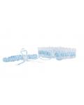 Delicate Ivory And Blue Garter For Girls With Lace Embroider 34*66CM