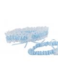 Delicate Ivory And Blue Garter For Girls With Lace Embroider 34*66CM