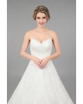  A-line Strapless Sequins Sweep/Brush Train Wedding Dresses