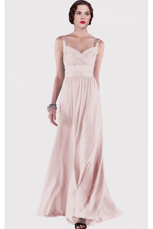 A-line Sleeveless Floor-length Sweetheart Chiffon Bridesmaid Dresses