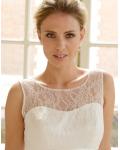 Bateau Neck Sleeveless Lace Bodice Knee-length Short Ivory Chiffon Maternity Dresses