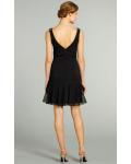 Short Chiffon Zipper Sheath Natural Bridesmaid Dresses