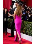 Sofia Reuters Elegant Strapless Long Hot Pink Sheath Jersey Prom Dress 