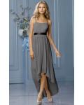 High Low Natural None A-line Sleeveless Chiffon Bridesmaid Dresses