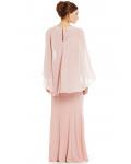 Floor-length Sheath/Column Jewel Neckline Beaded Long Chiffon Mother of the Bride Dress