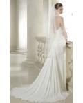 Sleeveless Halter Neck Crystal Detailling A-line Chiffon Bridal Dress with Flowers 