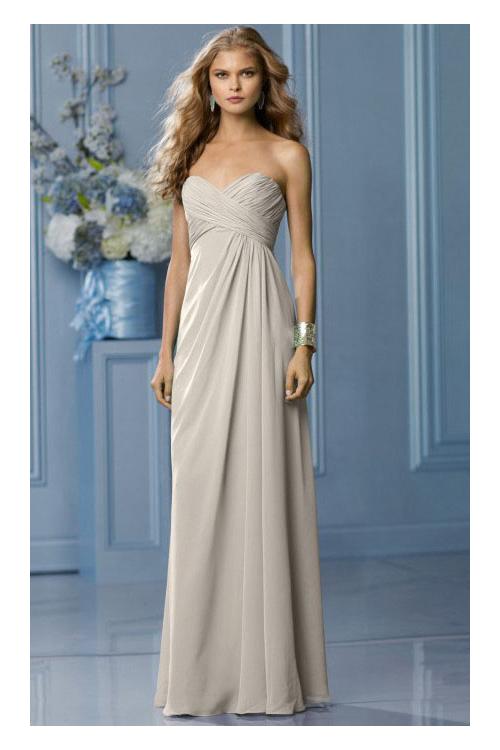 Zipper Sleeveless Floor-length Natural Sweetheart Bridesmaid Dresses