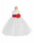 Sleeveless Tulle Baby Dresses with Flower and Bowknot