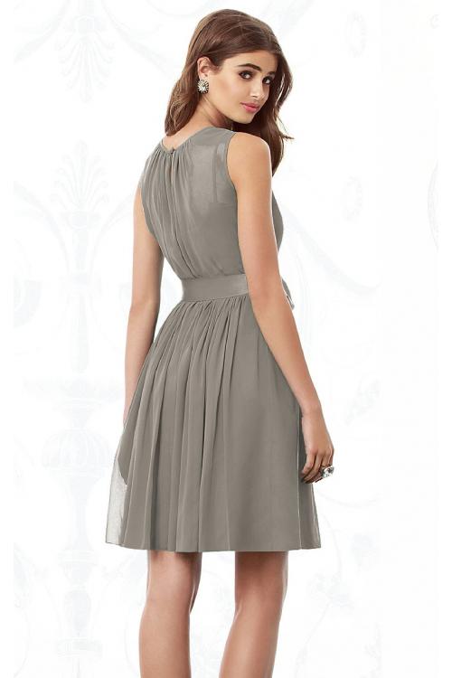 Sleeveless Jewel Knee-length None Chiffon Bridesmaid Dresses