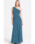 Zipper A-line Sleeveless Floor-length One Shoulder Bridesmaid Dresses