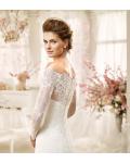 Elegant Off the Shoulder Long Sleeved Lace Detail TulleTrumpet Wedding Dress 