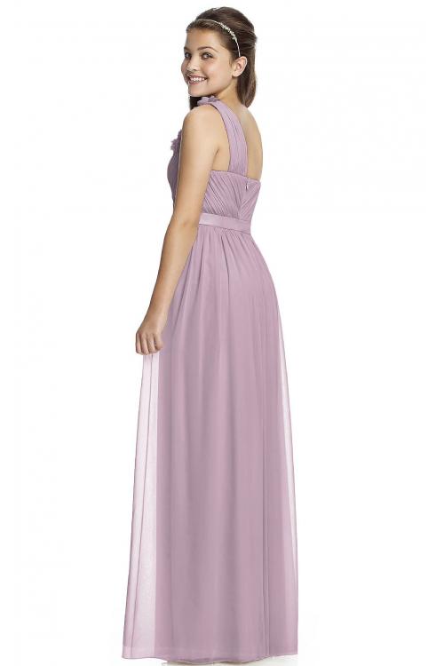 One Shoulder A-line Natural Chiffon Zipper Bridesmaid Dresses