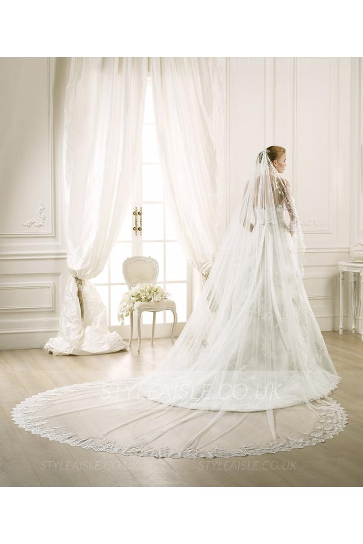 Honorable One Tier Tulle Wedding Veils 