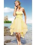 Vinatage Short Straples Sweetheart Pleated Empire Chiffon Prom Dress 