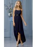 High Low Natural None A-line Sleeveless Chiffon Bridesmaid Dresses